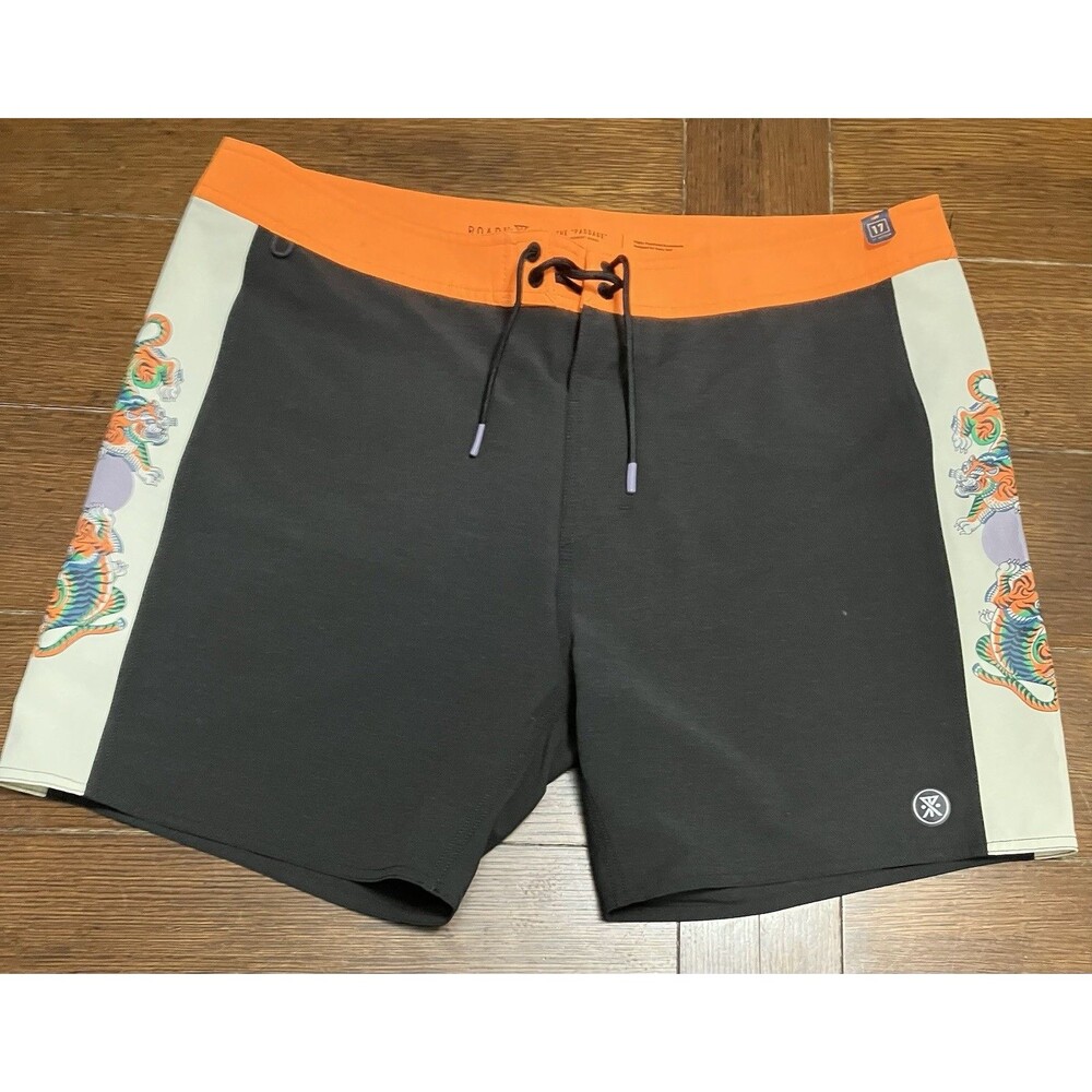 Roark Passage Board Shorts Swim Trunks Surf Beach Club Hokkaido Tigers Men’s 38 - Picture 1 of 4